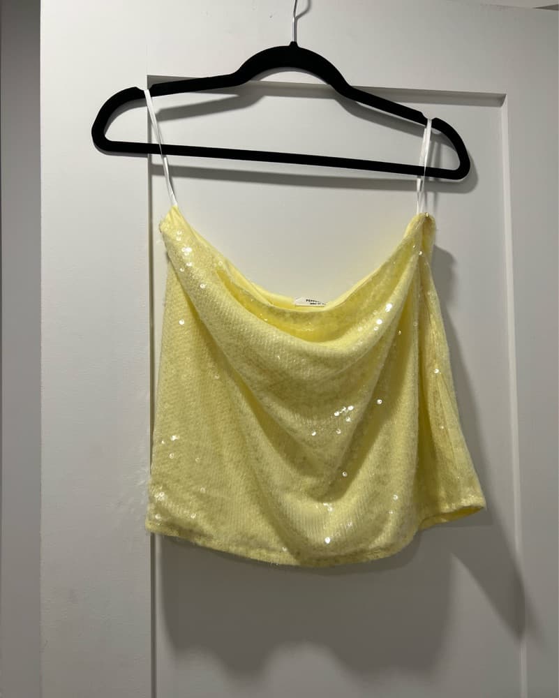 Yellow Sequin Skirt - Image 2