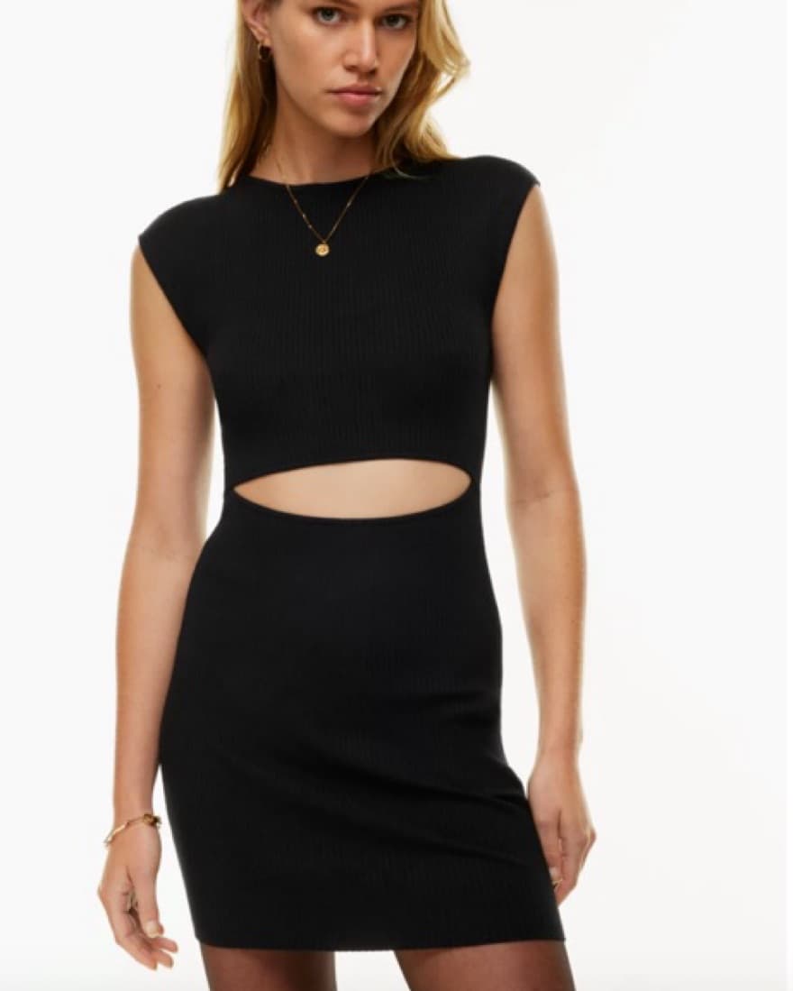 Elegant Reversible Mini Dress W/ Cutout - Image 4