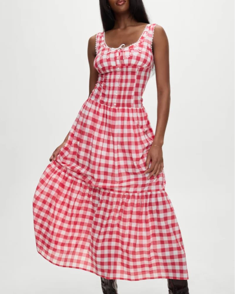 Frankie’s X Bella Hadid Gingham Dress - Image 1