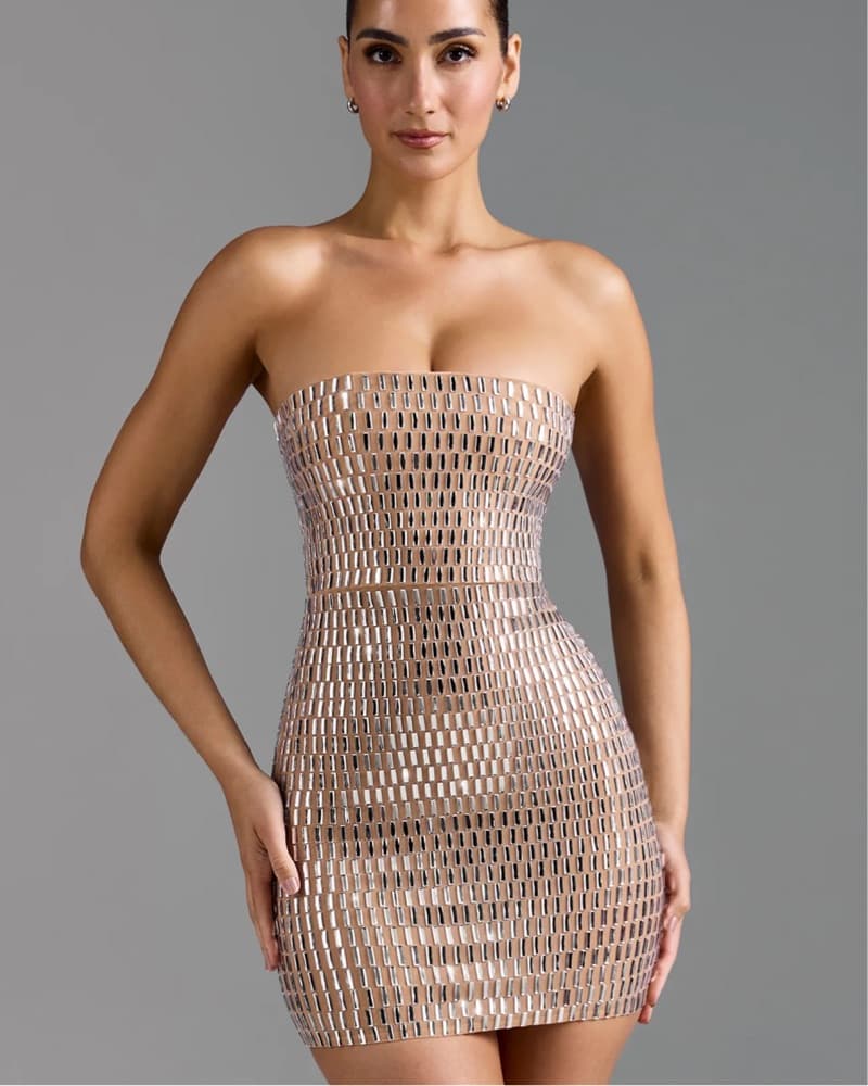 Oh Polly Aurora Embellished Mini Dress - Image 1