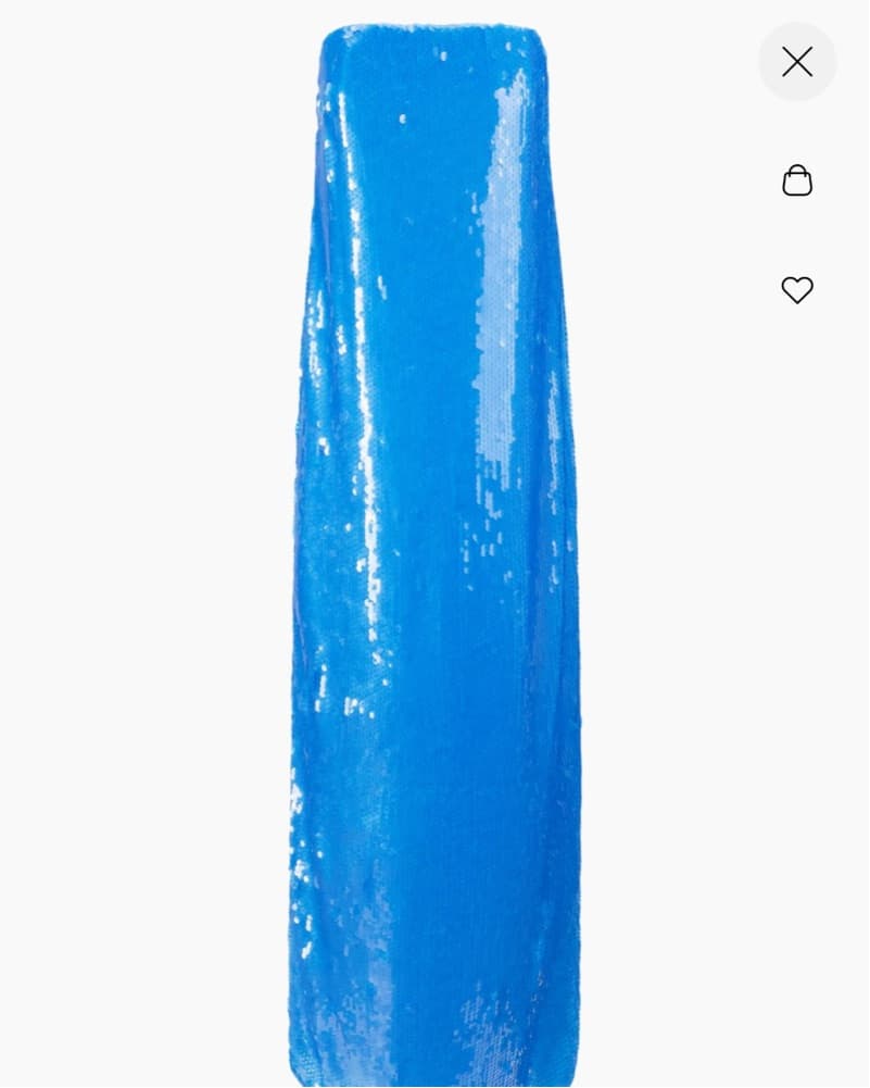 Staud Sequin Blue Maxi Dress - Image 2