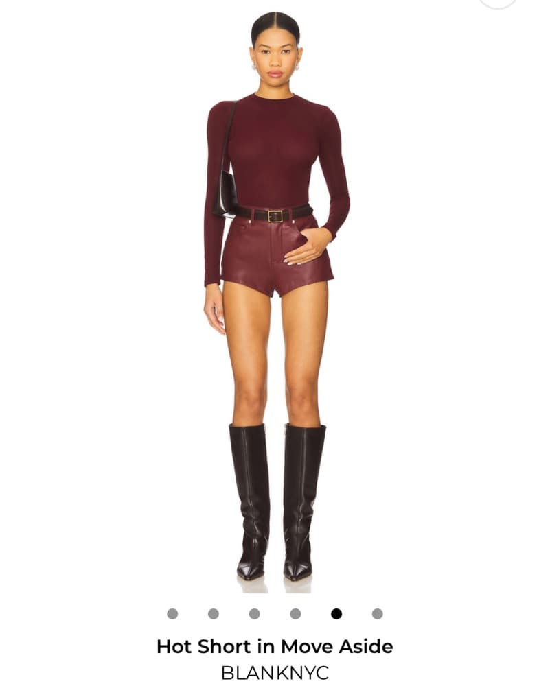 Red Leather Shorts  - Image 2