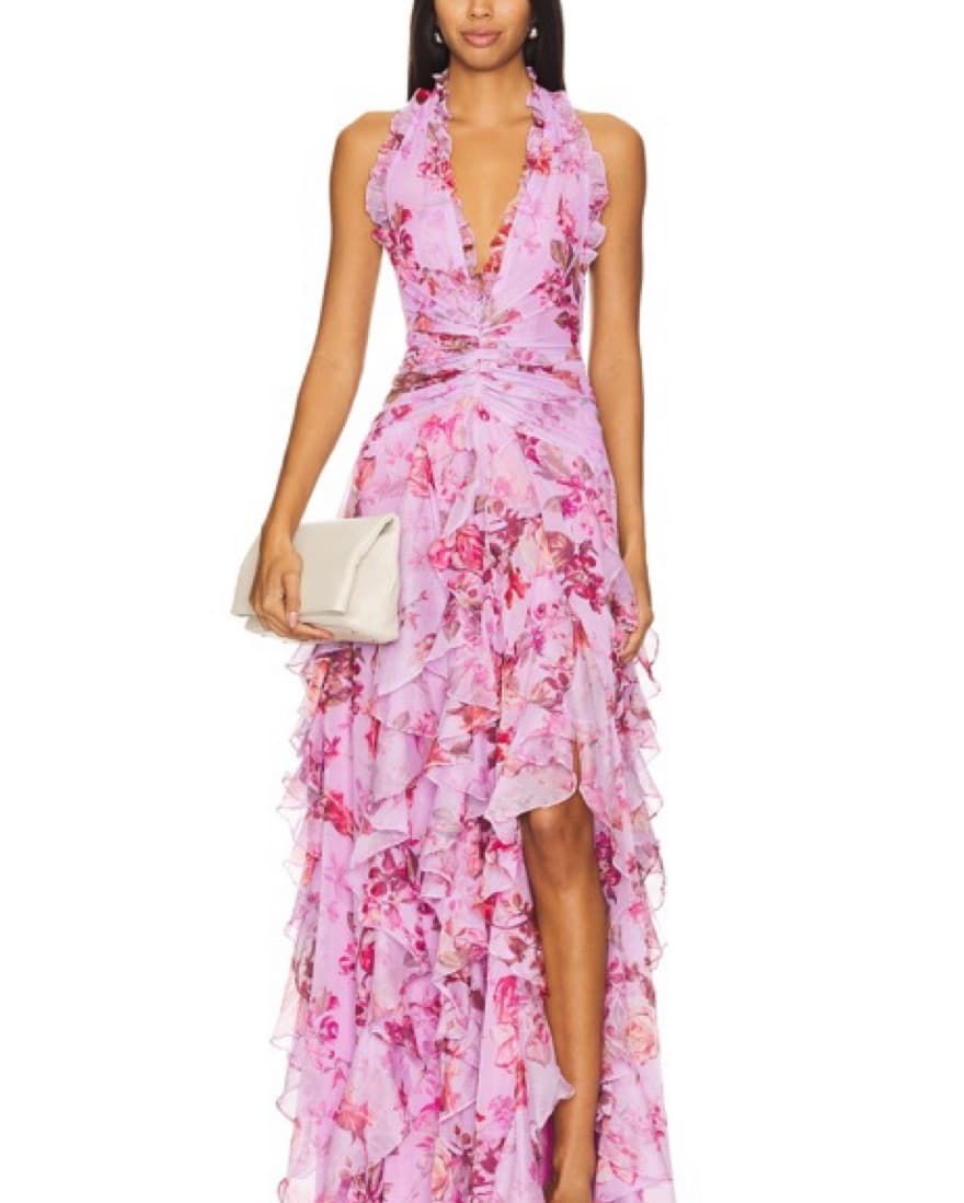Patbo FLORAL HAZE STRETCH TULLE MAXI - Image 2