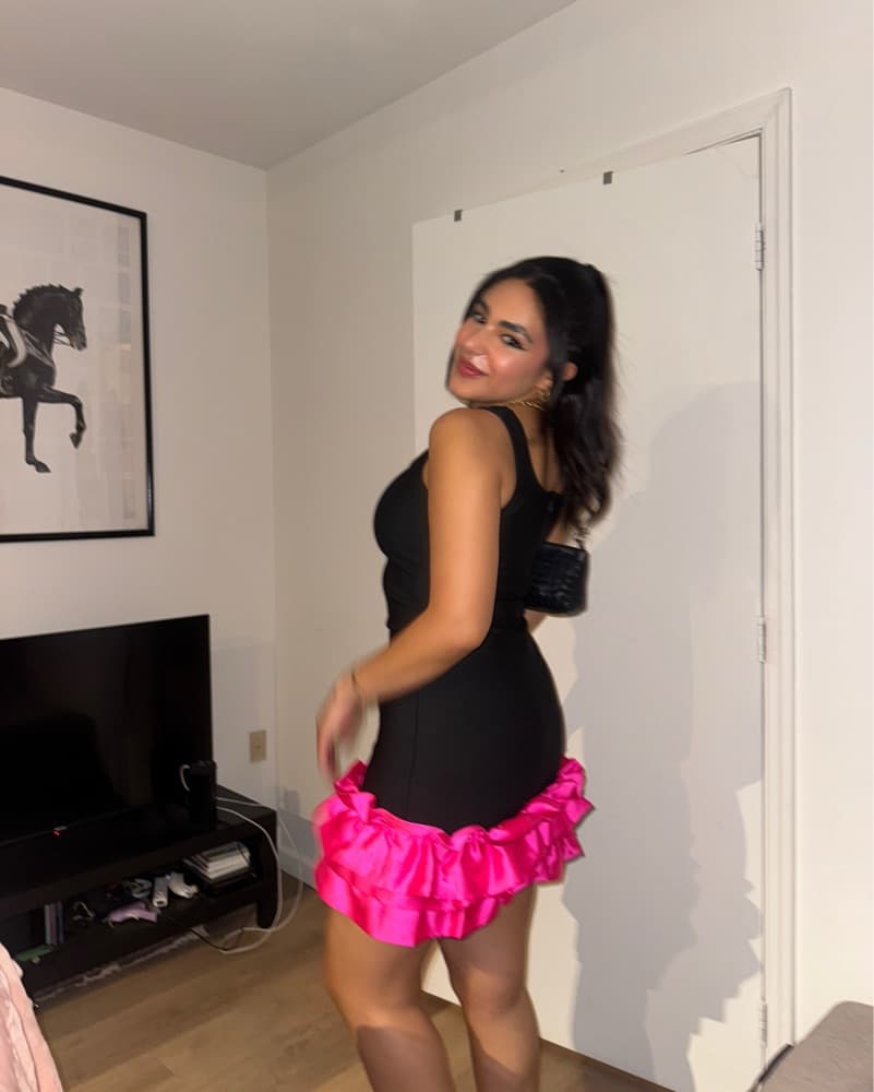 Black And Pink Party Dress - Image 2