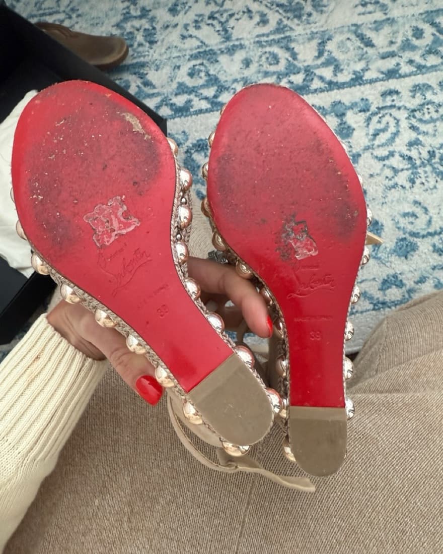 Platform Louboutin Espadrille Sandals - Image 3