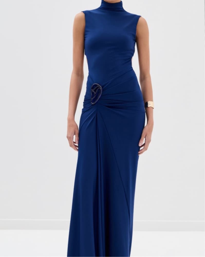 Silvia Tcherassi Navy Bonga Dress - Image 4