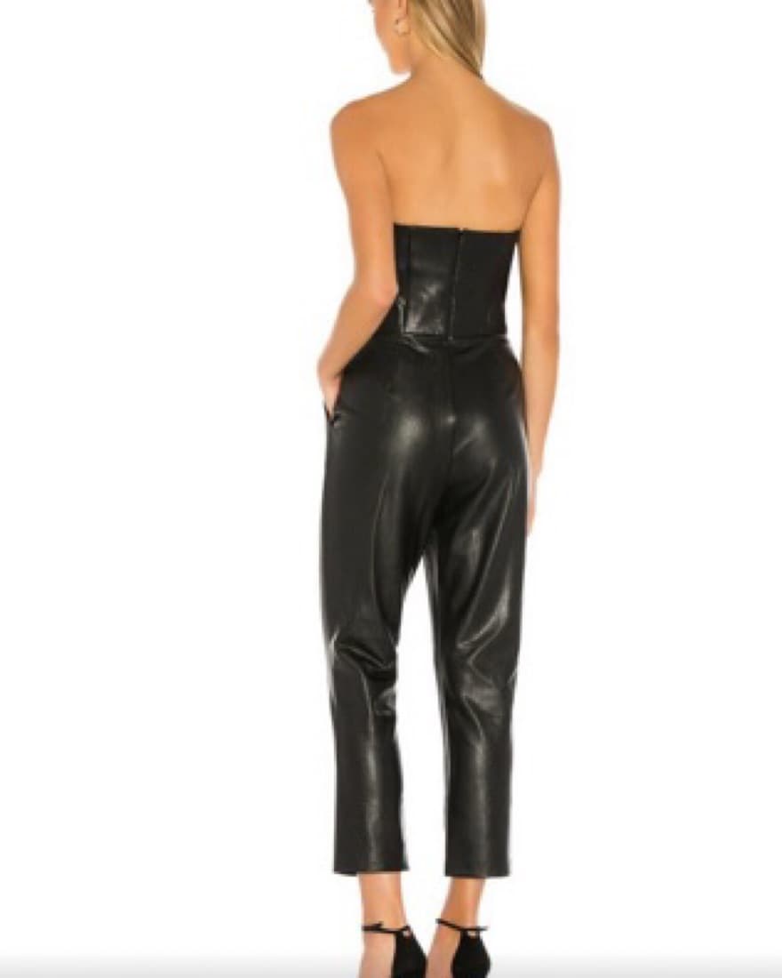 Amanda Uprichard Leather CherriJumpsuit  - Image 2