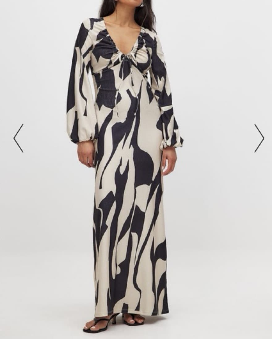 Pattered Long Sleeve Dress - Image 2