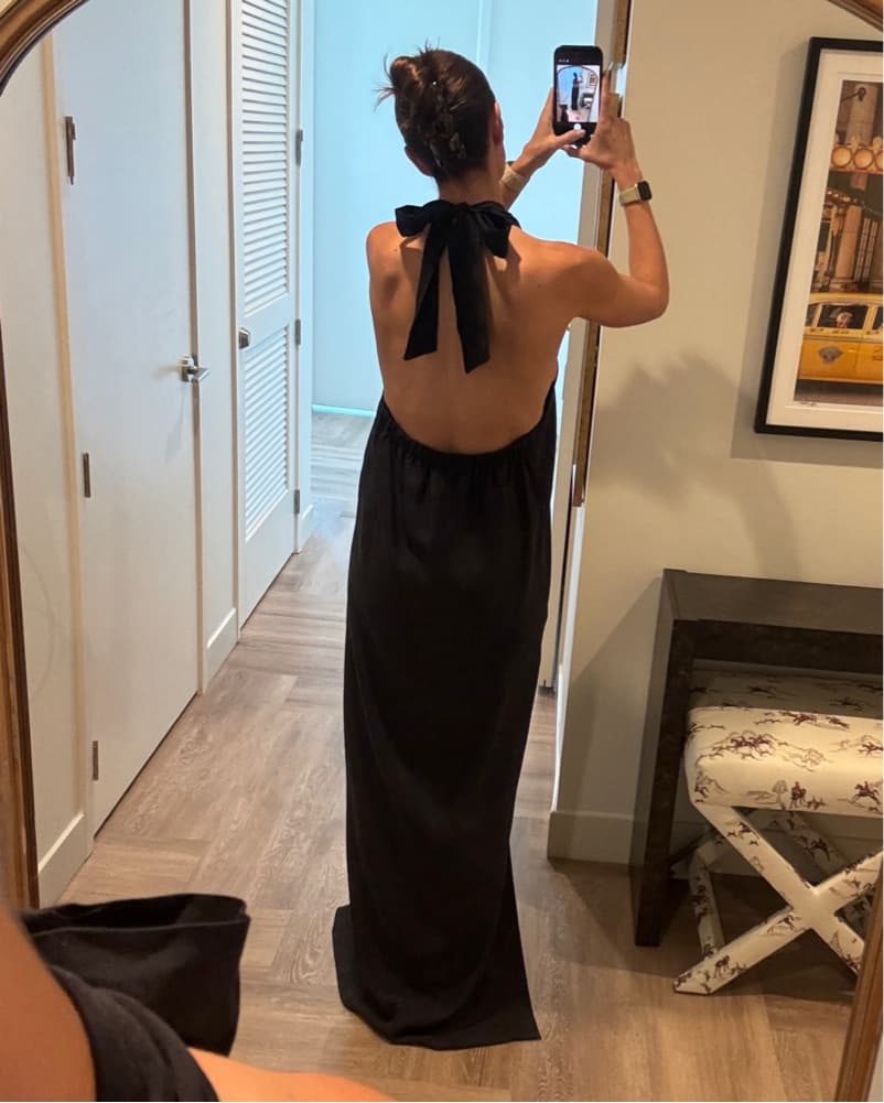 Antonio Melani Black Linen Maxi Dress - Image 3
