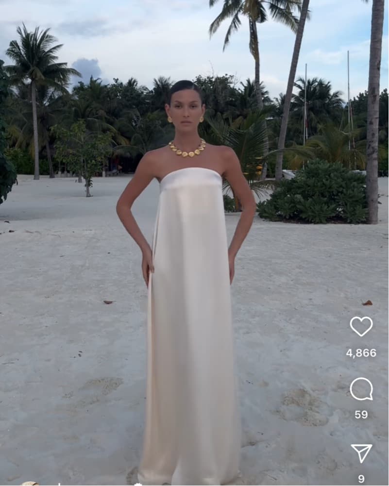 La Lune Strapless Column Maxi Dress  - Image 1