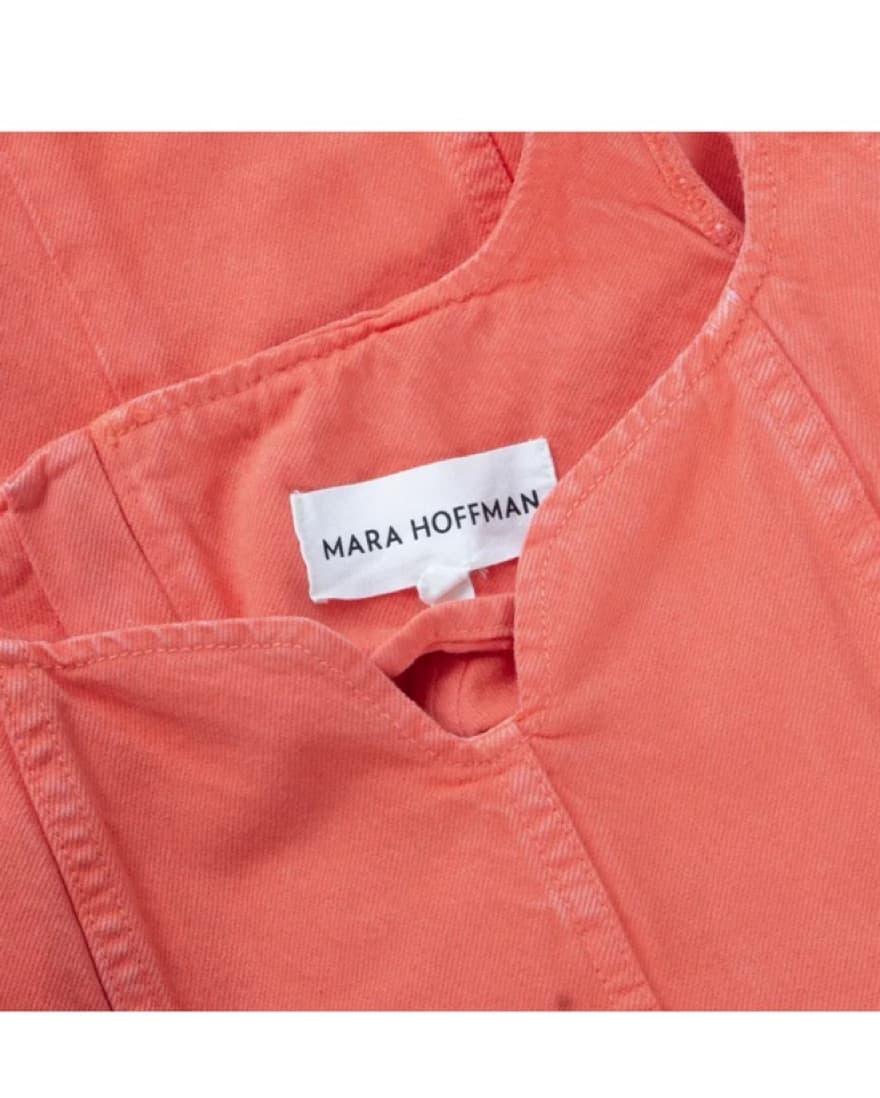 Mara Hoffman Denim Orange Midi Dress  - Image 4