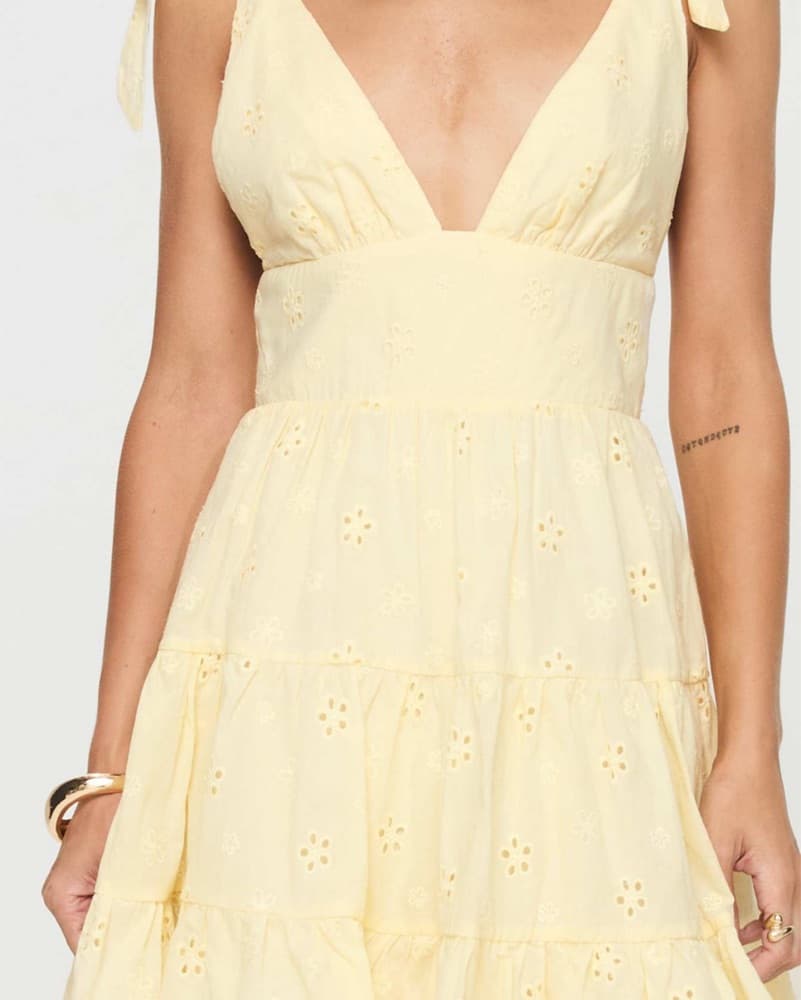Galvis Yellow Mini Dress - Image 3
