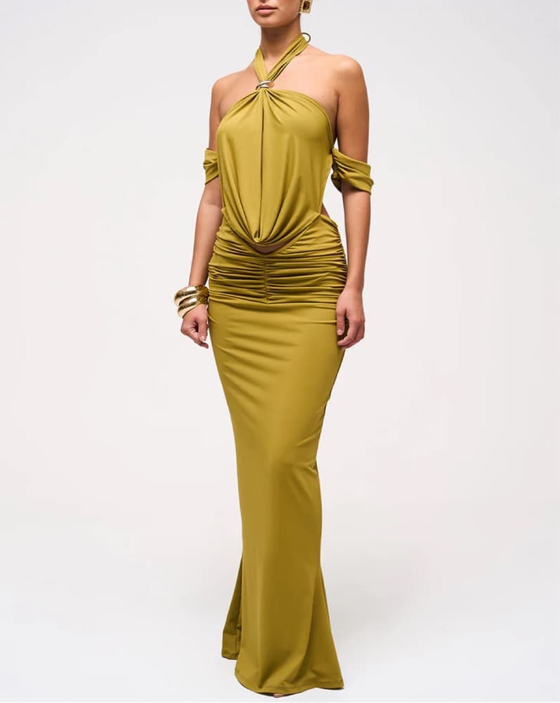 Glamorous Halter Mermaid Gown - Image 2