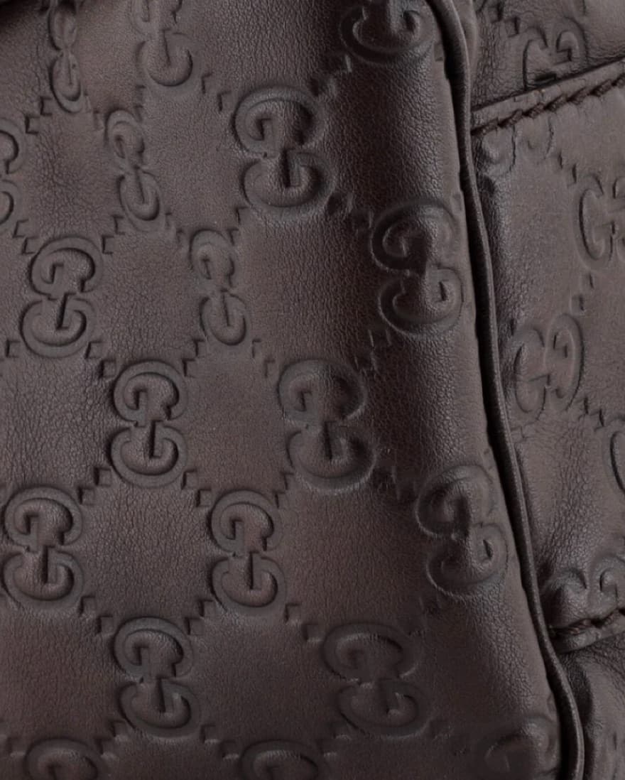 Vintage Gucci Leather Tote (Chocolate) - Image 2