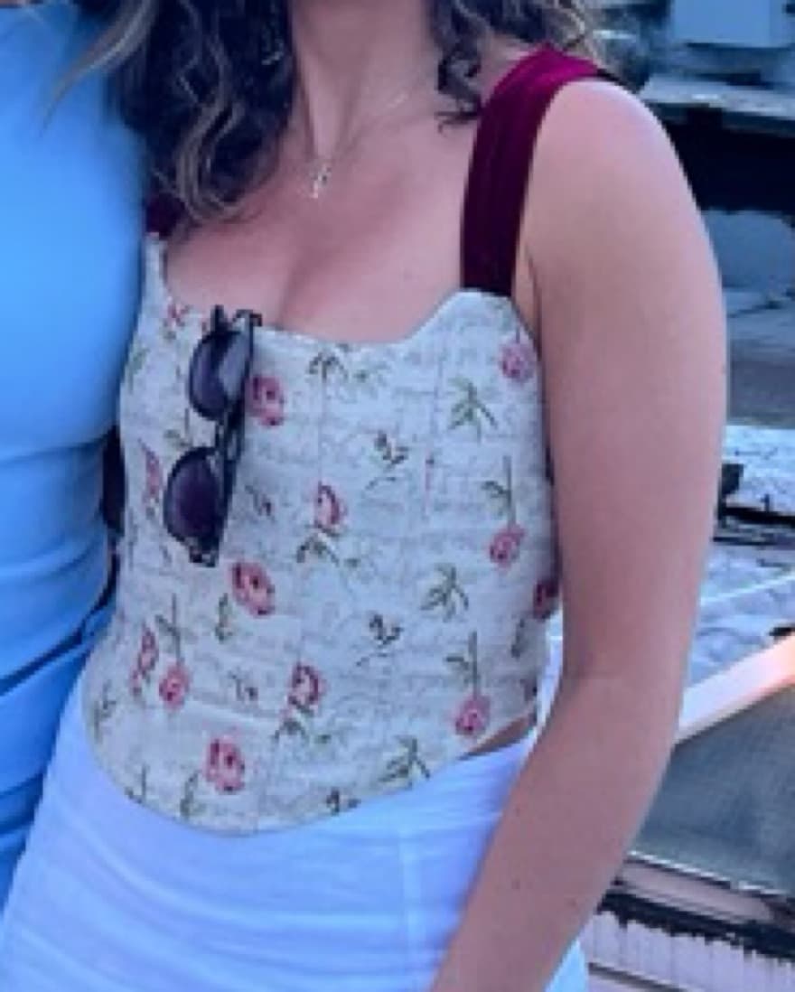 Floral Print Corset Top - Image 2