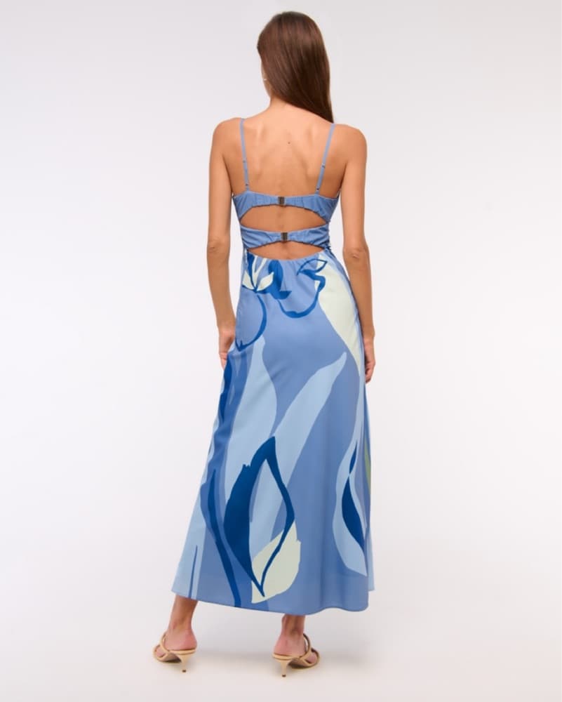 Blue Abercrombie Julia Slip Maxi Dress - Image 2