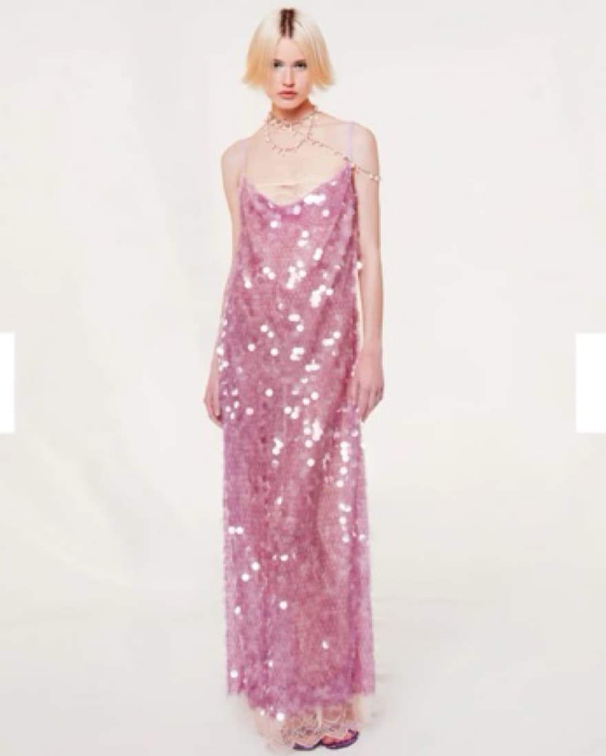 Siedres KEBI Lace-trimmed sequined Dress - Image 1