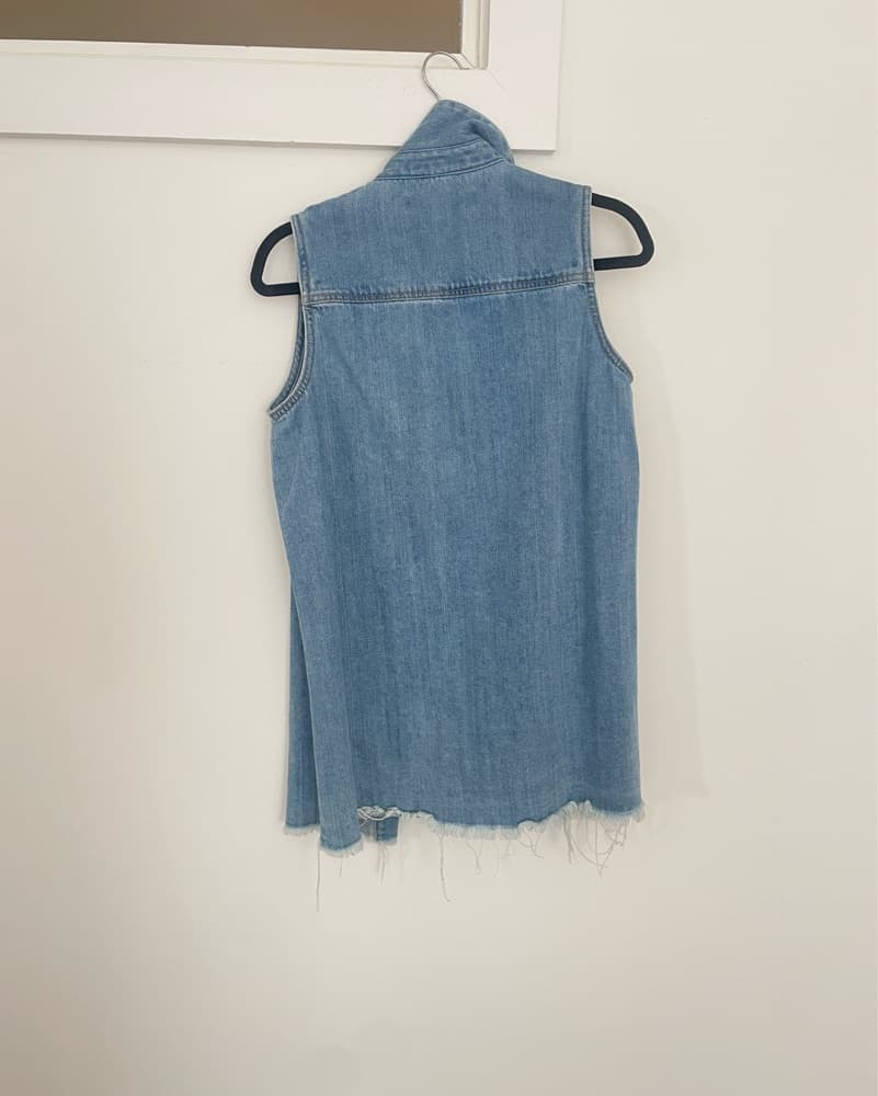 Boho Oversized Denim Vest  - Image 3