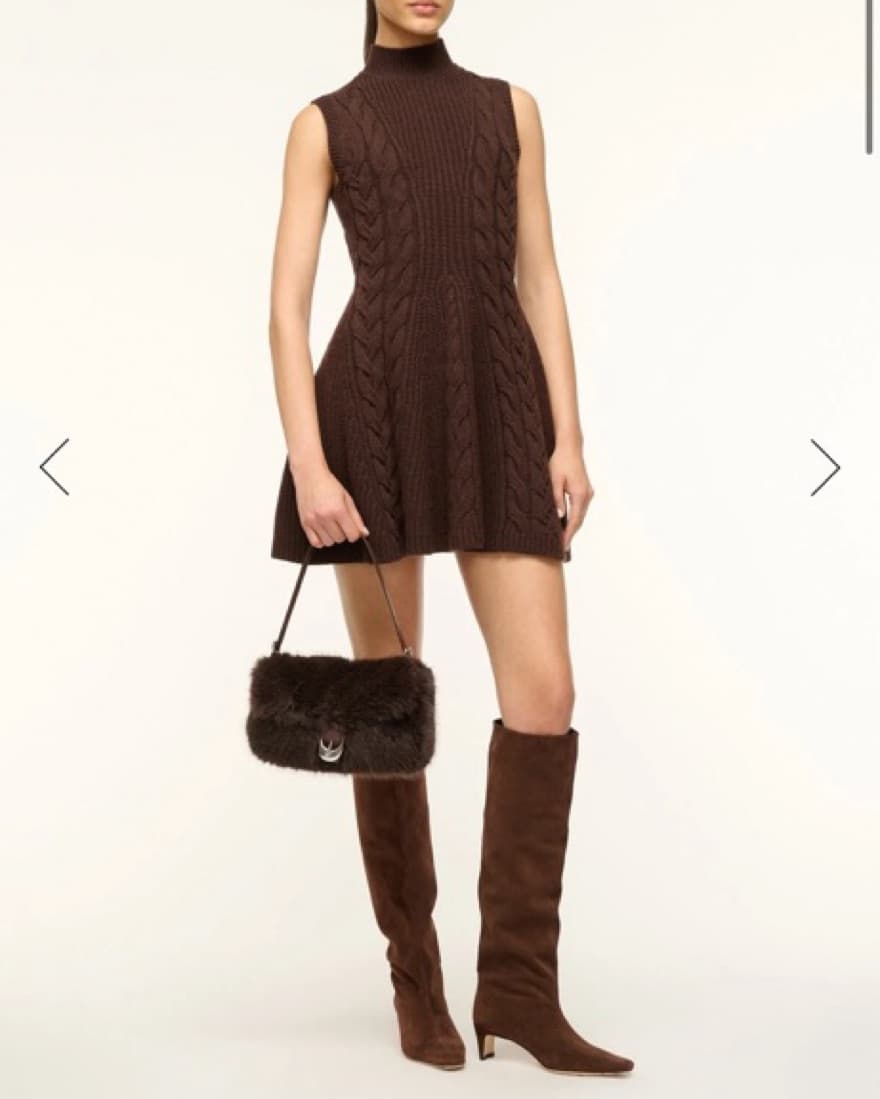 Staud Charade Dress Dark Chocolate  - Image 4