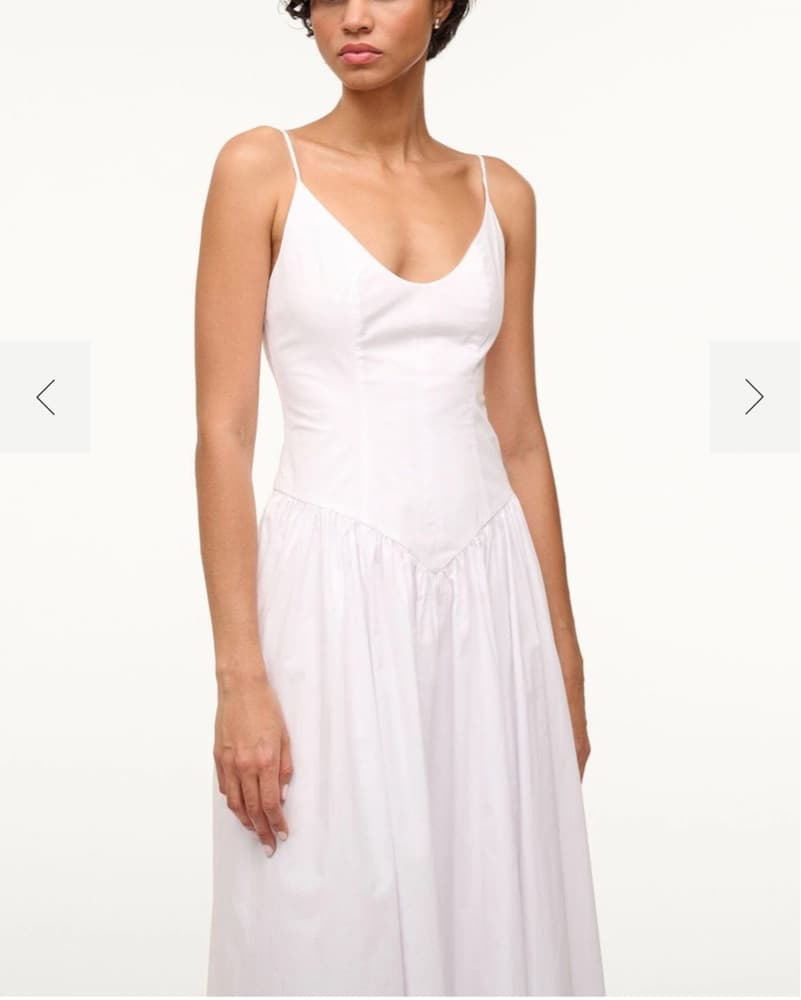 Staud Dena Dress White - Image 3
