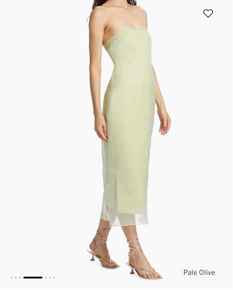 Gauge81 Pale Green Strapless Dress  - Image 3