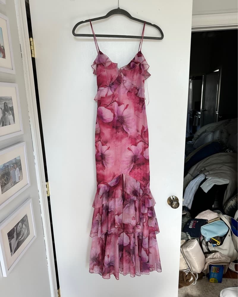 Vibrant Floral Ruffle Maxi Dress - Image 2