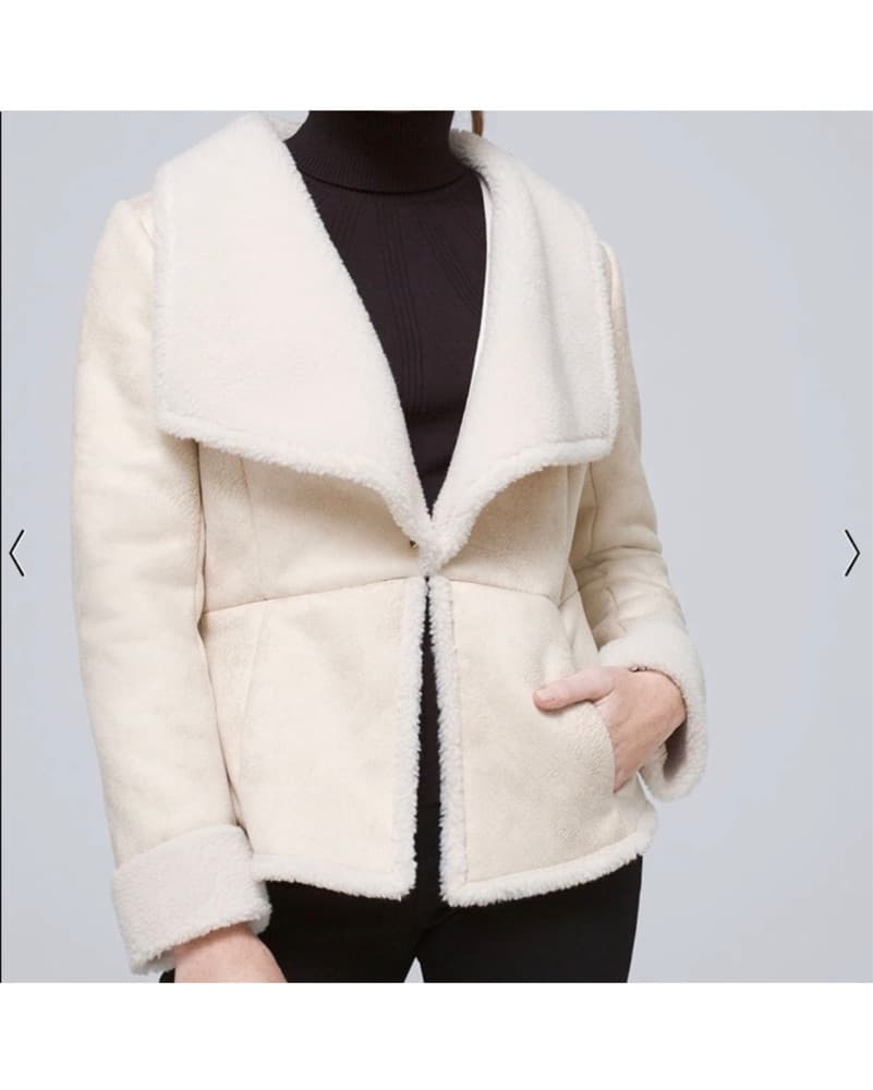 Plush Ivory Sherpa Jacket - Image 1