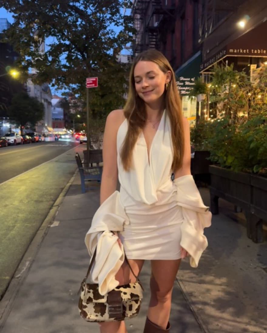 Zara White Mini Dress - Image 2