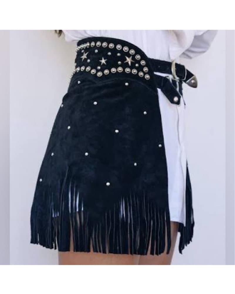 XS Understated Leather Black Chapskirt - Image 6