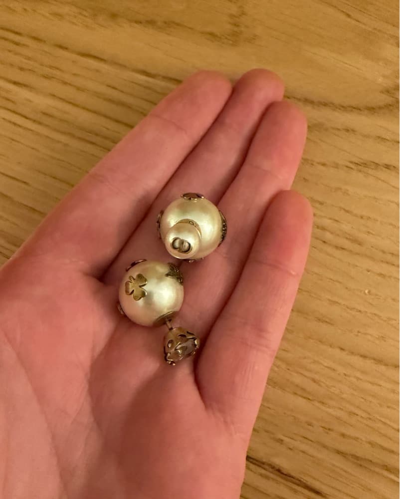 Dior Tribales Pearl Stud Earrings - Image 1
