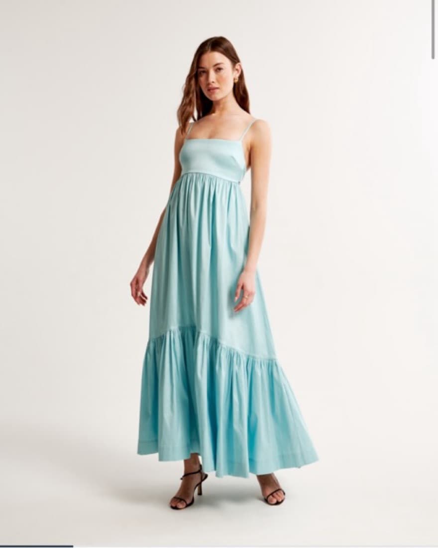 Abercrombie Drama Bow-Back Taffeta Maxi  - Image 2