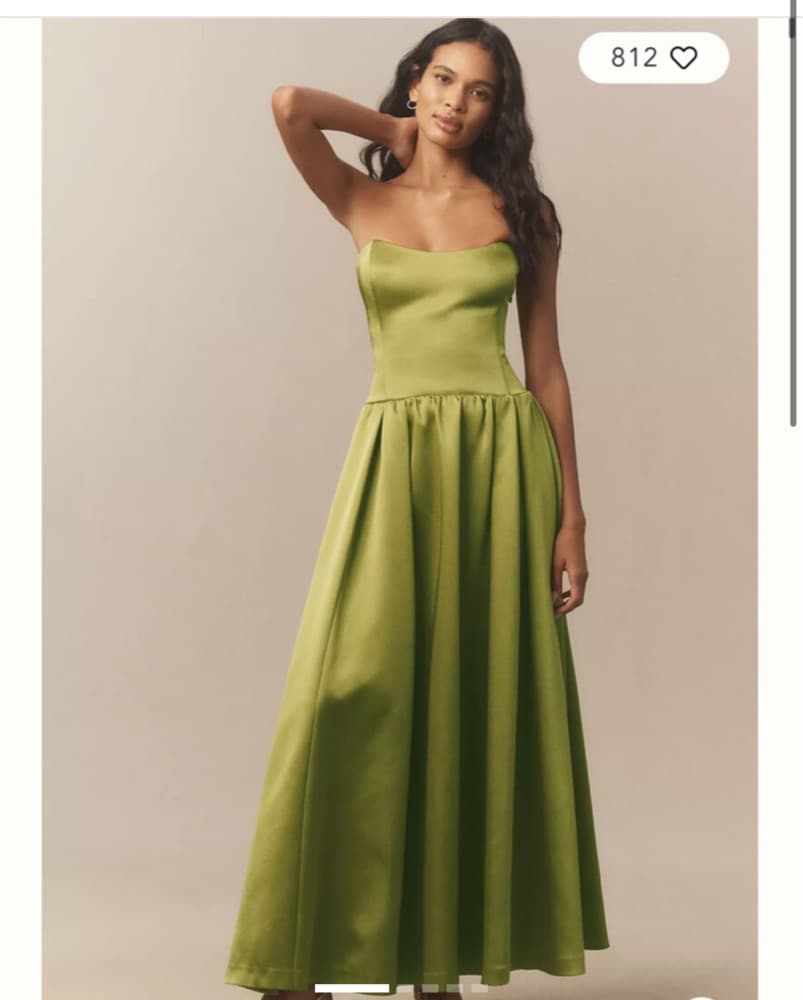 BHDLN Drop-waist Satin Dress - Image 1