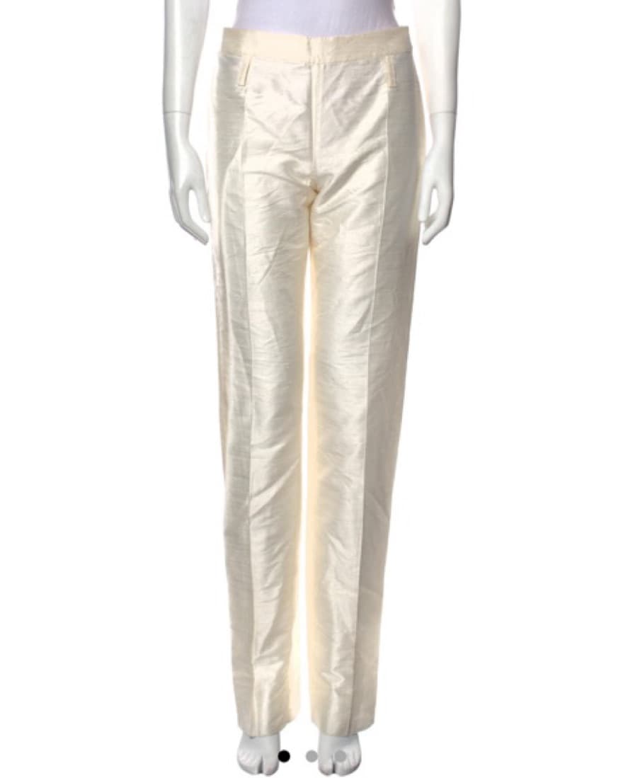 Valentino Silk Straight Leg Pants - Image 1