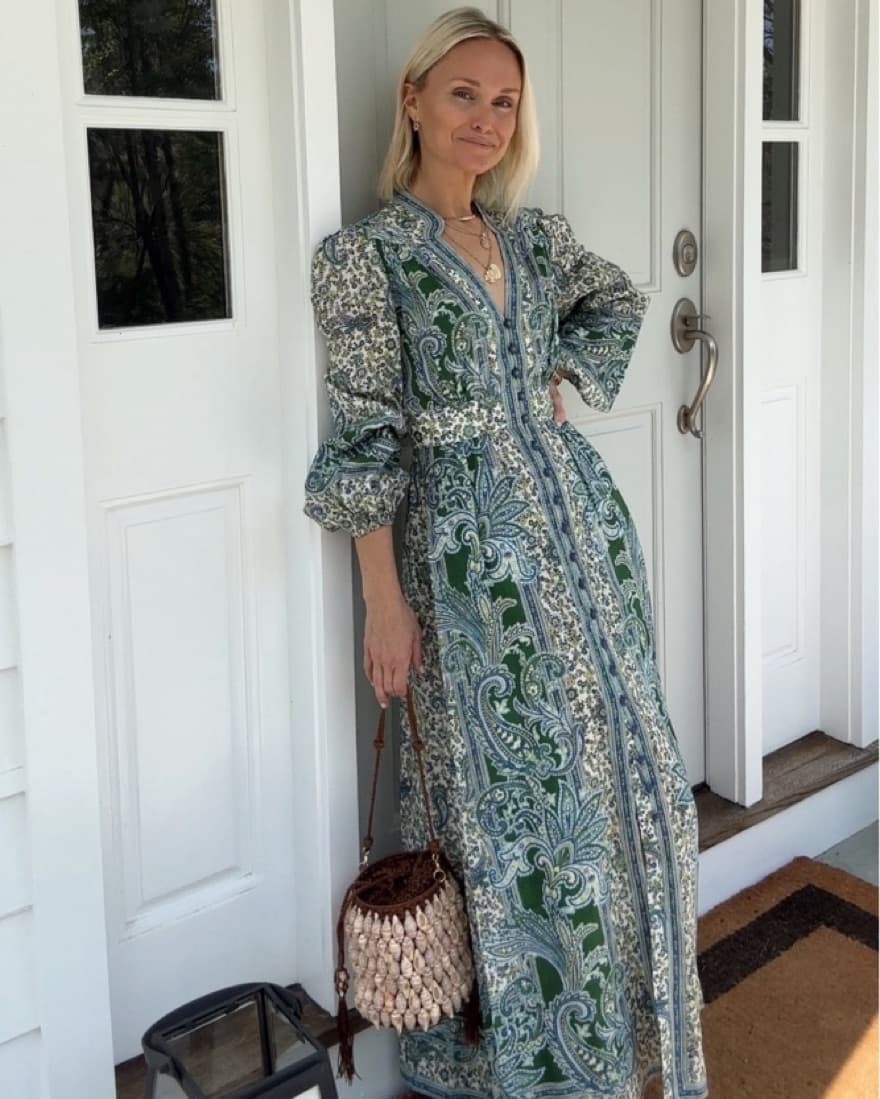 Zimmermann Ottie Plunge Midi Dress - Image 1