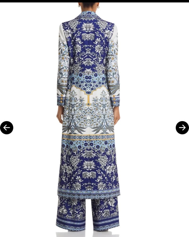 Alice + Olivia Blue Maxi Blazer  - Image 2