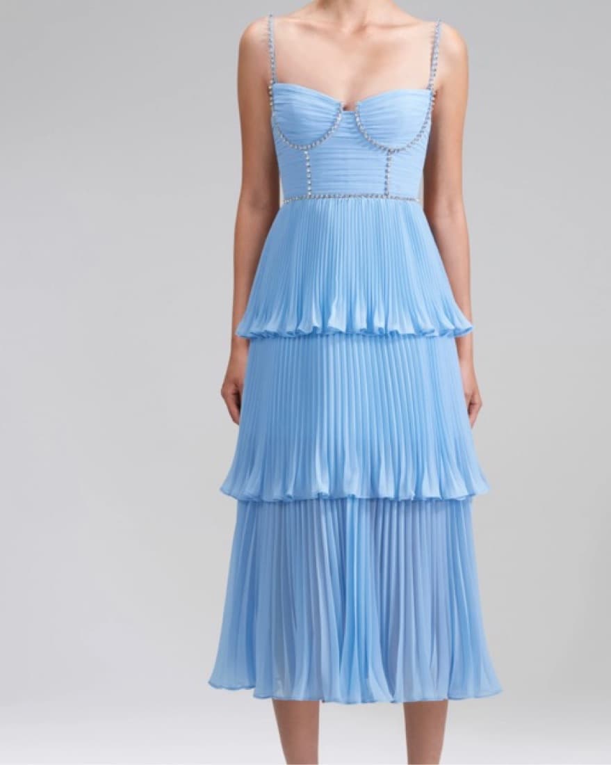 Self Portrait Tiered Midi Dress  - Image 1