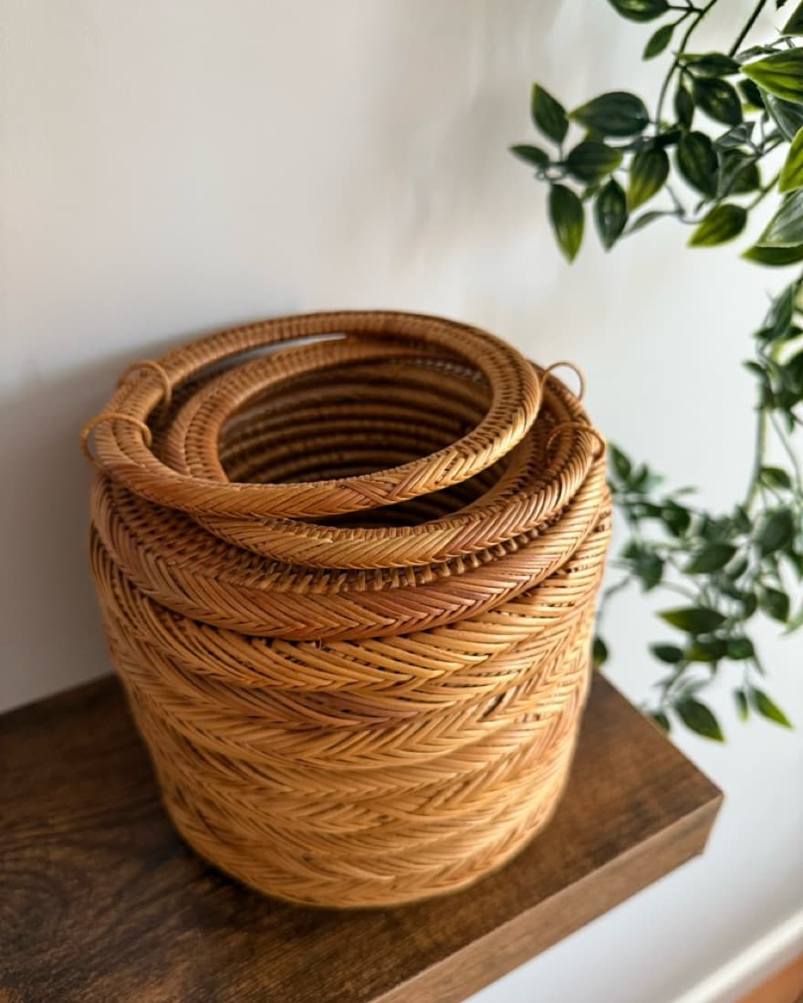 Cult Gaia Rattan Top Handle Bag - Image 4