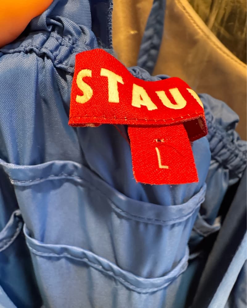 STAUD Ripley Tiered Dress Lapis Blue - Image 4