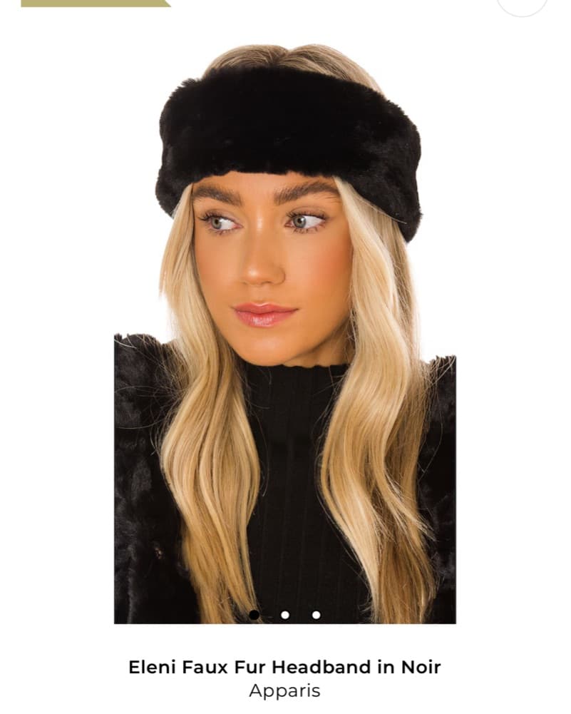 Apparis Faux Fur Headband in Noir - Image 1