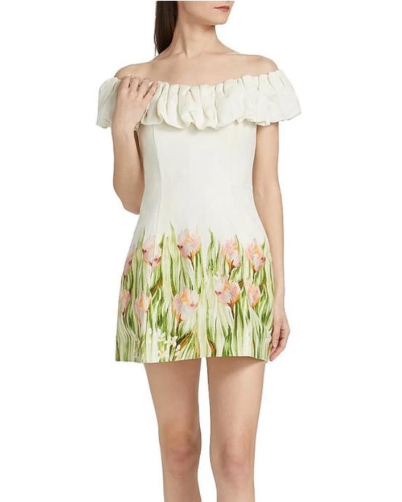 Uma Ruffled Off-The-Shoulder Minidress - Image 2