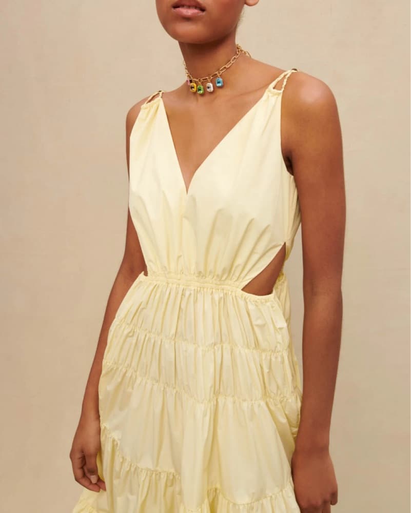 Maje Yellow Maxi Dress - Image 3