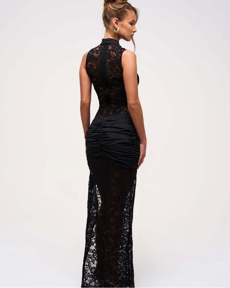 ONYX Lace keyhole maxi dress - Image 3