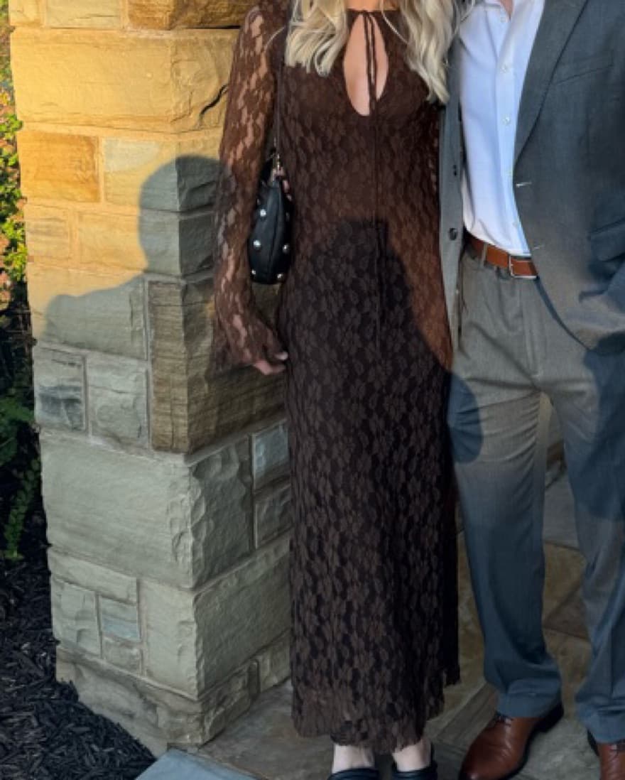 Zara Long Lace Dress - Image 3