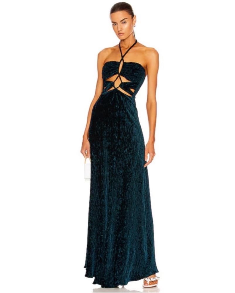 PatBo Velvet Halter Gown - Image 1