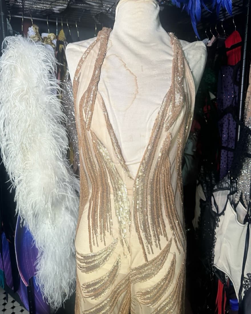 One-of-a-Kind Sequined Halter Jumpsuit  - Image 2