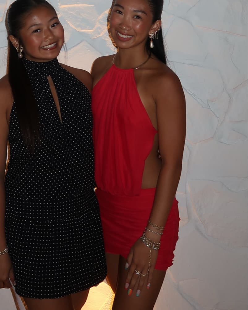Red Backless Mini Dress Gold Neck Piece - Image 4