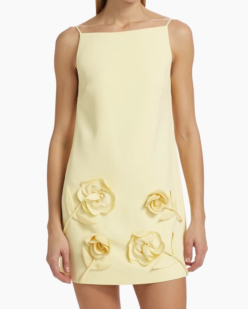 Self Portrait Crepe Flower Mini Dress  - Image 1