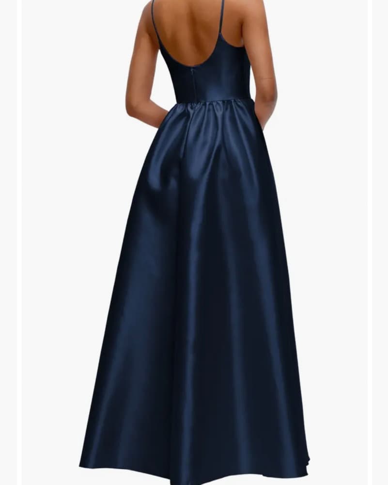 Sleeveless Satin Gown - Image 2