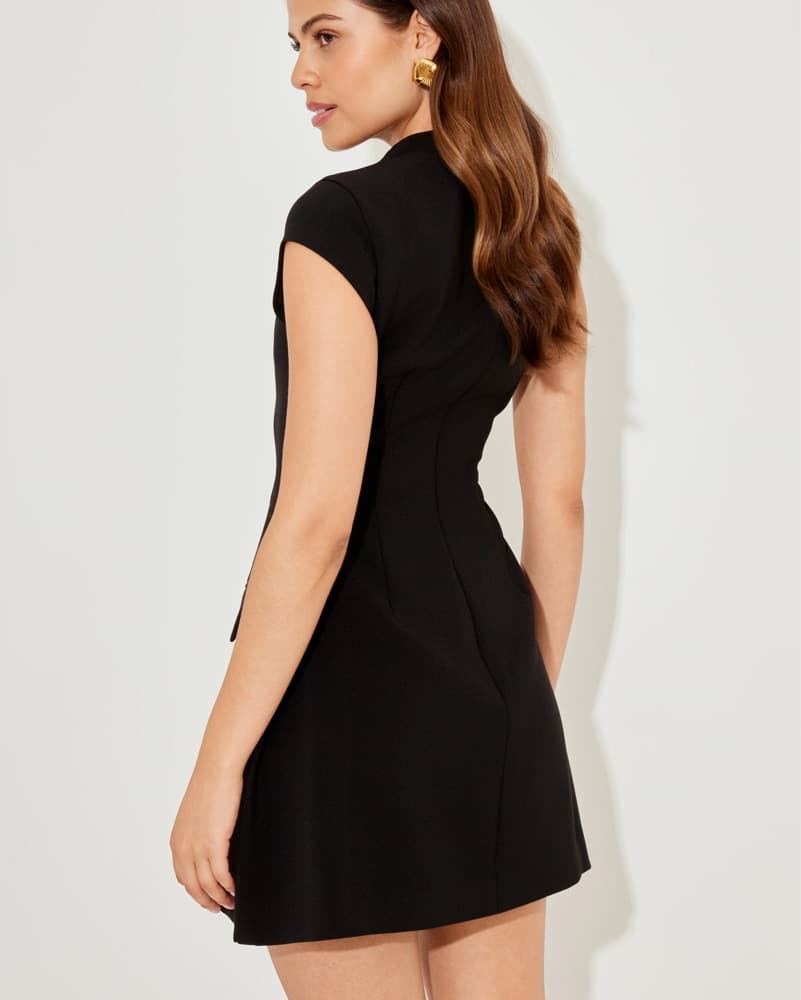 Odd Muse Black Cap Sleeve Mini Dress - Image 2