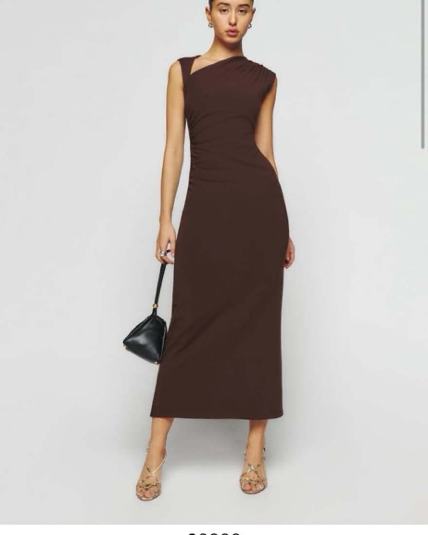 Reformation Aminah Dress Brown - Image 1